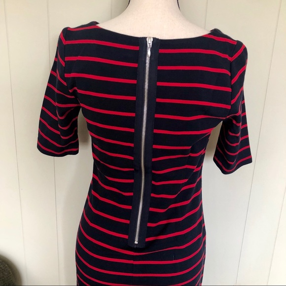 Banana Republic Navy & Red striped dress size 4 - Picture 4 of 5